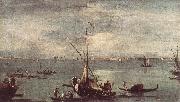 GUARDI, Francesco The Lagoon with Boats, Gondolas, and Rafts kug France oil painting artist